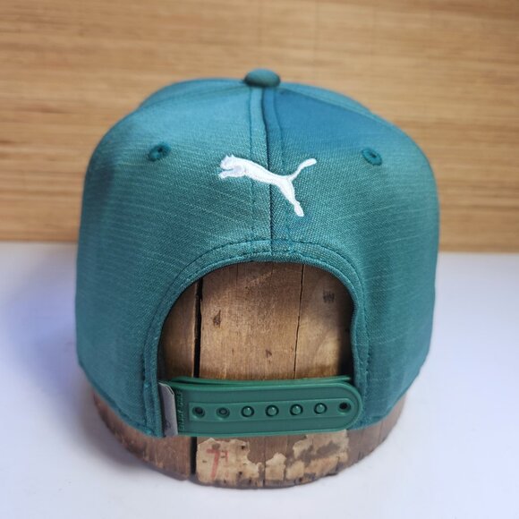 Puma P Snapback Hat Cap Green White Logo Adjustable Nova Scotia Spirit Co - Picture 4 of 10
